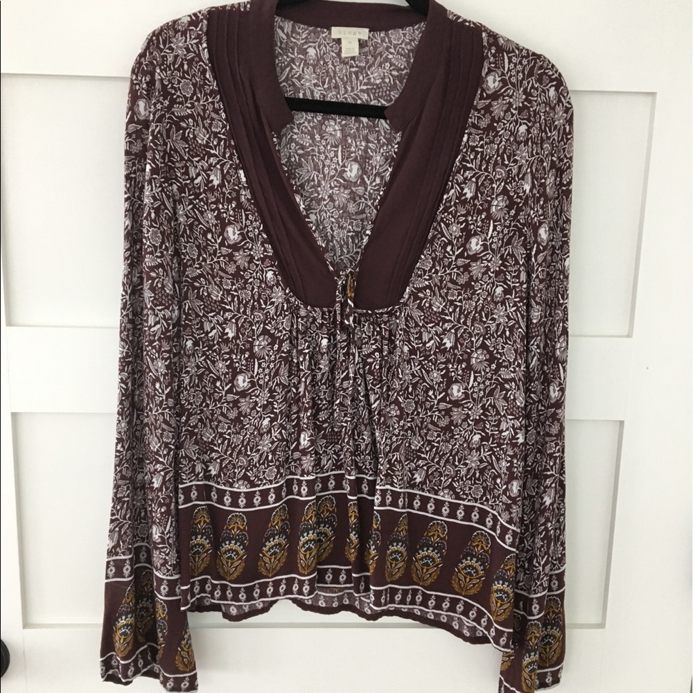 hinge boho blouse